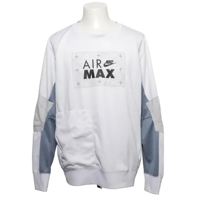 Collegetröja (Vit, Grå) från Nike Air Max Elastan, Polyamid, Polyester
