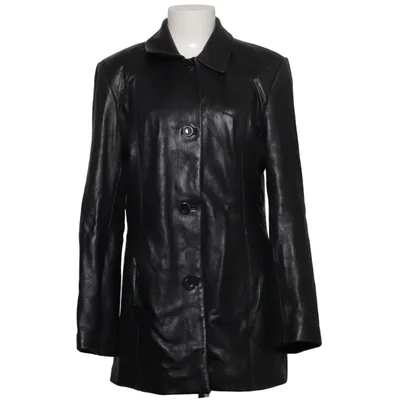 Veste longue en cuir (Noir) de Kasper Cuir, Polyester