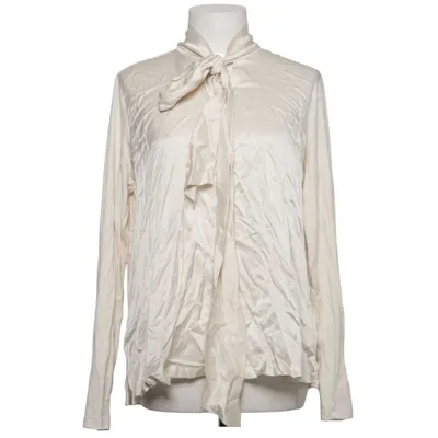 Pussy bow blouse (Beige) from Milano Italy Elastane, Viscose
