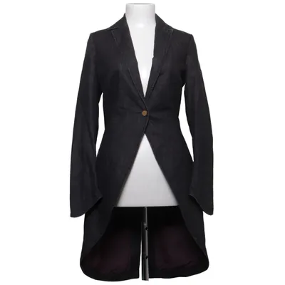 Blazer (Zwart) van Superfine Katoen, Elastaan
