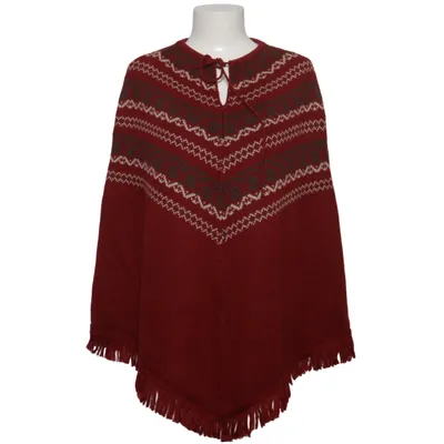 Poncho (Rouge, Vert, Blanc) de Isolina Sartini Acrylique, Viscose