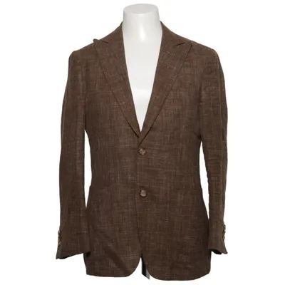 Blazer (Marron) de Suitsupply Cupro, Lin, Polyester, Soie, Viscose, Laine