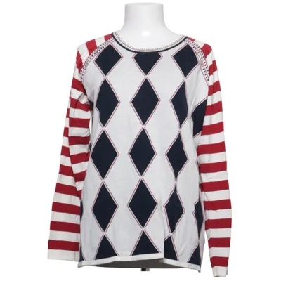 Sweater (Hvid, Rød, Blå) fra Long Island Akryl, Bomuld