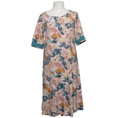 Jurk (Roze, Blauw, Meerkleurig) van Du Milde Katoen, Elastaan, Viscose
