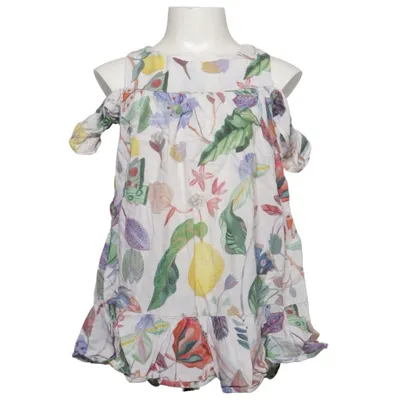 Kleid (Weiß, Mehrfarbig) von Michelle Morin x H&M Baumwolle, Viskose