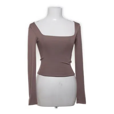 Langærmet t-shirt (Brun) fra Amisu Elastan, Polyester