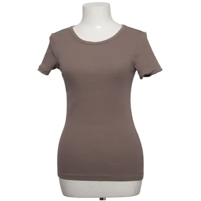T-shirt (Braun) von H&M Basic Baumwolle, Elasthan