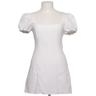 Robe (Blanc) de Zara Coton, Lin, Viscose