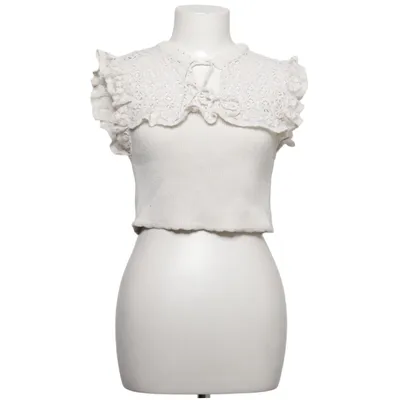 Haut (Blanc) de Zara Coton, Polyester, Viscose