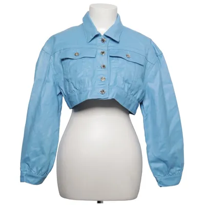 Denimjakke (Blå) fra PrettyLittleThing Bomuld, Polyurethan