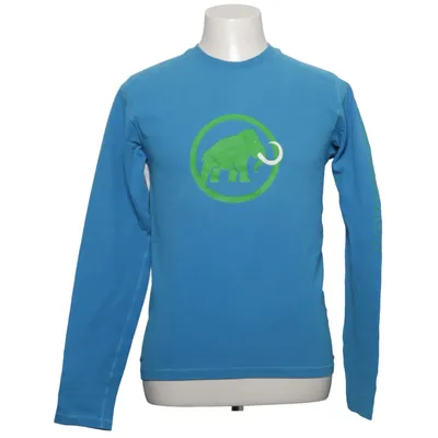 T-shirt à manches longues (Bleu) de Mammut Coton, Élasthane