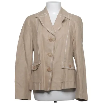 Blazer (Beige) van Basler Katoen, Linnen, Viscose