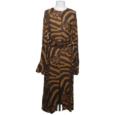 Kjole (Brun, Sort) fra H&M Studio Bomuld, Viscose