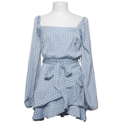 Omlottklänning (Blå, Vit) från Anika Teller x NA-KD Polyester, Viskos