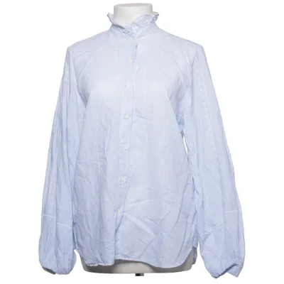 Blouse (Wit, Blauw) van H&M Trend Katoen