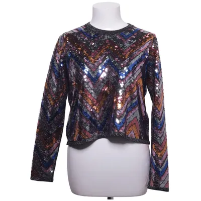 Sweater (Multicolored, Black) from Zara Knit Metallic fiber, Polyester, Viscose