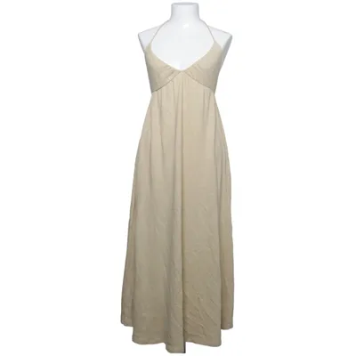 Halterneck-kjole (Beige) fra Zara Bomuld, Linned
