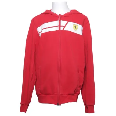 Capuchon sweater (Rood, Wit) van Puma x Ferrari Katoen, Elastaan