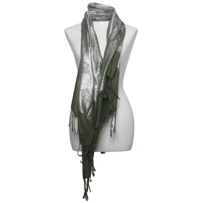 Halsduk (Grön, Silverfärgad) från Pashmina Silke