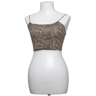 Crop top (Bruin, Zwart) van Subdued