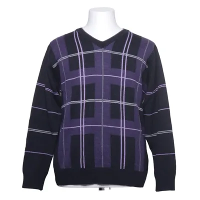 Pullover (Black, Purple) from Engbers Acrylic, Wool