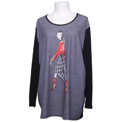 T-shirt à manches longues (Gris, Noir, Multicolore) de Doris Streich Élasthane, Polyester, Viscose