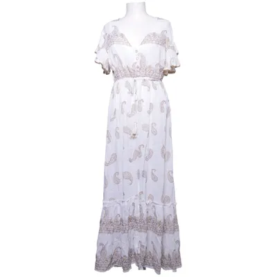 Maxi dress (White, Gold) from Free Size