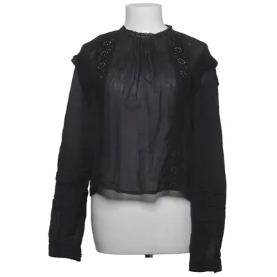 Blouse (Noir) de Mango Coton, Polyamide