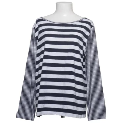 T-shirt à manches longues (Bleu, Blanc) de Long Island Coton, Élasthane