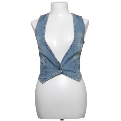 Spijker gilet (Blauw) van Mango Jeans Katoen, Elastaan