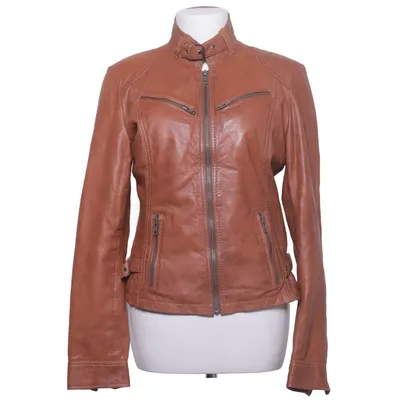 Leren jack (Bruin) van Attraction Leer, Polyester