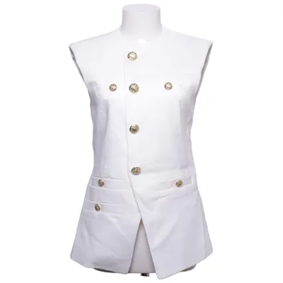 Gilet (Blanc) de Veronica Beard Élasthane, Lin, Polyester, Viscose
