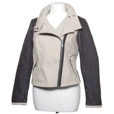 Biker jacket (Beige, Black) from Tindra Cotton, Polyester