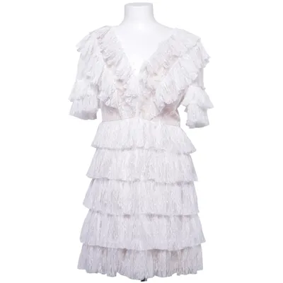 Dress (White, Beige) from By Malina Elastane, Polyester