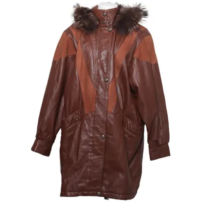 Läderkappa (Brun) från Severin Skinn, Polyester