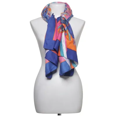 Sjaaltje (Blauw, Meerkleurig) van Les Petites Zijde, Viscose