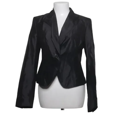 Blazer (Noir) de René Lezard Acétate, Cupro, Soie