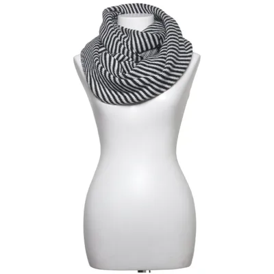 Infinity scarf (Zwart, Wit) van Lindex Acryl