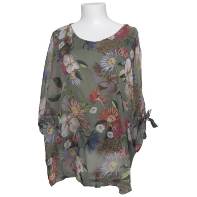 Blouse (Green, Multicolored) from Florencia Elastane, Polyester, Viscose