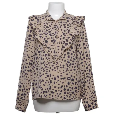 Blouse (Beige, Black) from Venessa Nucci Polyester
