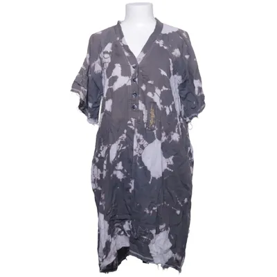 Dress (Gray, White) from Agencies Turquoise Cotton