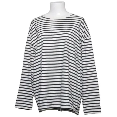 Långärmad t-shirt (Svart, Vit) från Gina Tricot Bomull