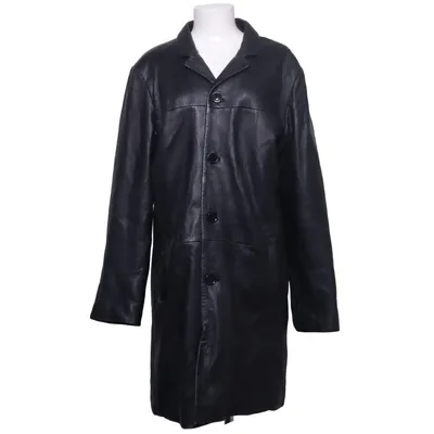 Læderfrakke (Sort) fra The Leather Collection Læder, Polyester