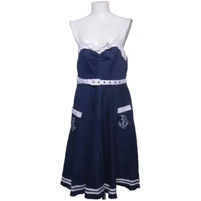 Robe (Bleu, Blanc) de Hell Bunny Vixen