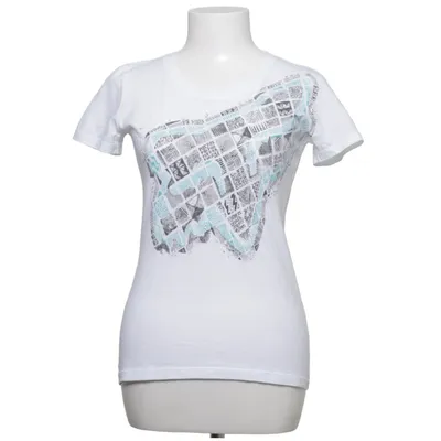 T-shirt (White, Multicolored) from Fox Cotton, Polyester