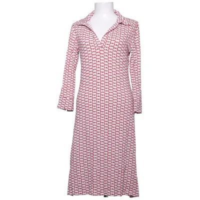 Kleid (Rot, Weiß) von Vera Velour Elasthan, Viskose