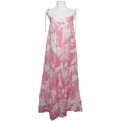Kjole (Pink, Hvid) fra H&M Polyamid, Viscose