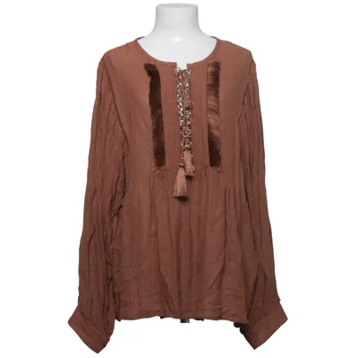 Bluse (Brun) fra Fiorella Rubino Metallfiber, Polyester, Viscose