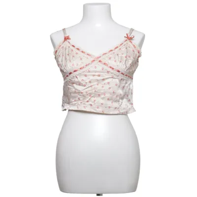 Tanktop (Beige, Rood) van Urban Outfitters Katoen, Viscose