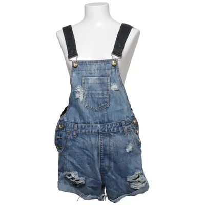 Hängselshorts (Blå) från One by One Teaspoon Bomull, Polyuretan